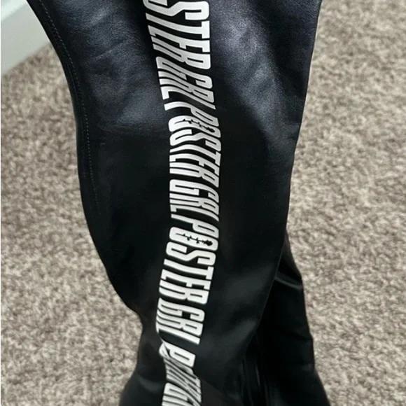 Poster girl over the knee vegan leather heel boots Size 8.5 - Picture 3 of 3